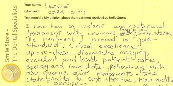 Leonne Reviews Treatments at Smile Store
