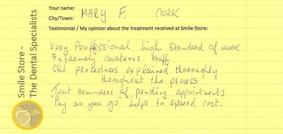 Mary From Cork Reviews Smile Store