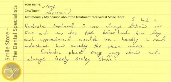 Mary From Macroom Reviews Smile Store
