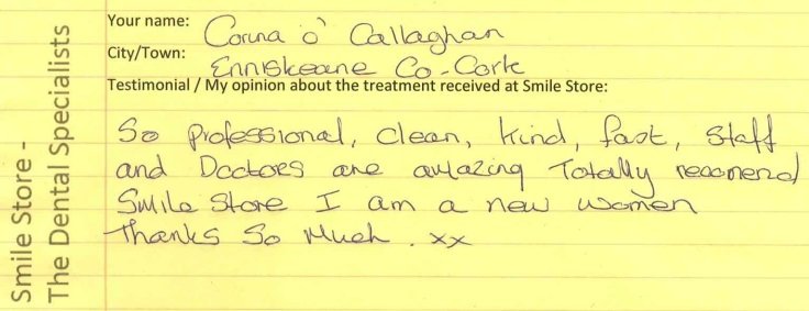 Corina O’Callaghan Reviews Smile Store
