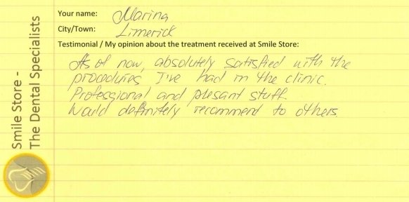 Marina From Limerick Reviews Smile Store